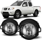 Winjet Fog Lights OEM Series for [2005-2015 Nissan Xterra] [2010-2017 Frontier][2018 2019 Nissan Frontier] with H11 12V 55W Halogen Bulbs Fog Lamps Replacement w/Wiring and Switch Kit Clear Lens