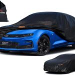 Kayme 7 Layers Car Cover Custom Fit for Chevrolet Chevy Camaro (2010-2025) Waterproof All Weather for Automobiles, Outdoor Full Cover Rain Sun UV Protection.Black