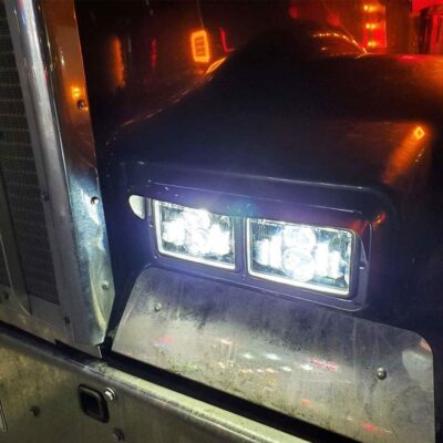 Z-OFFROAD 2pcs 60W 4x6 LED Headlights DOT Approved H4656 H4651 H4652 H4666 H6545 Sealed Beam Rectangular Headlamp for Freightliner KW Peterbilt Oldsmobile Cutlass Trucks - Chrome - Image 8