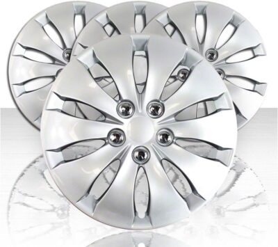Upgrade Your Auto Set of Four 16" Silver Hubcap Wheel Covers for Honda Accord 2008-2012 (Push-on) - Image 2