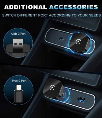 CarPlay Wireless Adapter for Apple, 2026 Upgrade Wired to Wireless CarPlay Adapter, Car Play Dongle Stick Only for Apple Wired CarPlay Cars and for iPhone iOS 10+, Plug & Play, Fast Stable Connection - Image 7