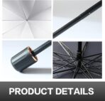 VAGURFO Car Sunshade Umbrella,Upgraded Windshield Cover Sun Shade,UV Reflecting Portable Front Window Cover,Universal Car Windshield Sunshades,UV Block for Front Windows,Fits Most Vehicles (55"x 31") - Image 5