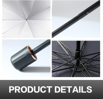 VAGURFO Car Sunshade Umbrella,Upgraded Windshield Cover Sun Shade,UV Reflecting Portable Front Window Cover,Universal Car Windshield Sunshades,UV Block for Front Windows,Fits Most Vehicles (55"x 31") - Image 5