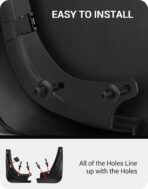 BASENOR 2017-2023 Tesla Model 3 Mud Flaps Splash Guards Fenders (Proprietary Design) No Drilling No Tape Mudflaps All Weather Protector Mudguards for Model 3 Exterior Accessories (Set of 4) - Image 7