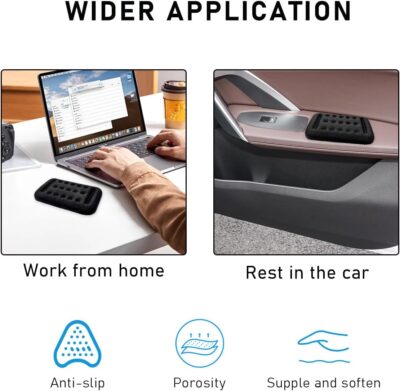 Wevdn 2 PCS Arm Rest Elbow Pads for Car, 5.1" × 2.6" Vehicle Door Thigh Support Armrest Pad with Memory Foam, Non-Slip Automotive Comfortable Elbow Fatigue Relief Wrist Rest Cushion - Image 6