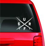 Black/Sliver Surf Sticker Creative Decal Vinyl Car Styling Accessories Auto Car Window Bumper Decal S149 (White) - Image 4