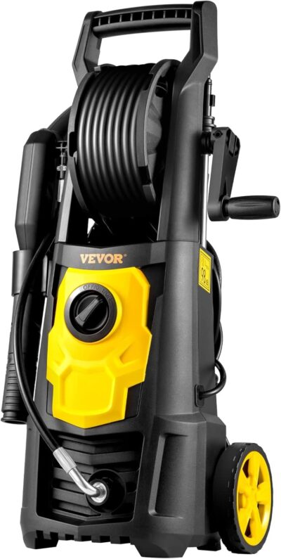 VEVOR Electric Pressure Washer, 2000 PSI, Max 1.65 GPM Power Washer w/ 20 ft Hose & Reel, 4 Quick Connect Nozzles, Foam Cannon, Portable to Clean Patios, Cars, Fences, Driveways, ETL Listed - Image 9