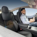 TESBEAUTY Nappa Leather Headrest Pillow 2 Packs for Tesla Neck Pillow Uniquely Designed for Tesla Model Y/3/S/X Tesla Car Neck Support Cushion for People Under 5'7" Black