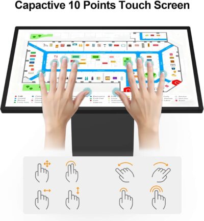 32 inch Touch Screen Kiosk, Android System, Install APP, Browser, Digital Signage Kiosk, K-Style Stand Digital Signage Display, Interactive Display Mall Navigation/Advertising/Retail Store - Image 3