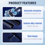 2026 New Windshield Sun Shade,Automatic Retractable Sunshade for Car Windshield Sun Shade Roller Shades for 99% UV Blocking Protects Car and Heat Protection 27x53inch (1set) - Image 4