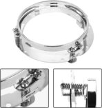 7 Inch Car Headlight Mounting Bracket, LED Light Fix Firmly with Springs, Universal Fit for Motorcycles with Headlight (Silver) - Image 3