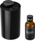 Airversa Waterless Essential Oil Diffuser Starter Kit with 30mL Hotel Fragrance Oil Inspired by Ritz-C., Battery Operated Car Diffuser, Portable Aroma Nebulizer for Home Car Office, AN6Kit-B, Black