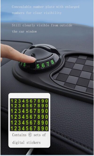 Multifunctional Car Anti-Slip Mat Mobile Phone Holder for Dashboard - Non-Slip Sticky Mount Stand for Car, Adjustable and Secure Grip for Phones, GPS, and Accessories (Black) - Image 5