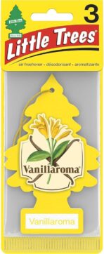 LITTLE TREES Car Air Freshener | Hanging Paper Tree for Home or Car | Vanillaroma | 3 Pack