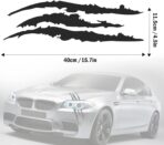 2PCS Claw Mark Decals for Cars,Headlight Car Sticker,Stripes Scratch Decal Vinyl for Sports Cars SUV Pickup Truck Window Motorcycles ect (Black) - Image 2
