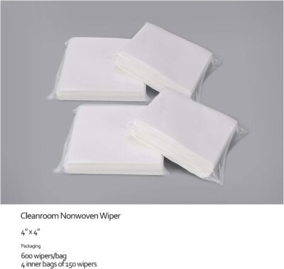 AAwipes Cleanroom Wipers 4x 4 (1200 Pcs, Cellulose/Polyester Blend, Grade A, 68GSM) Lint Free Wipes 4" x 4" for Lab, Electronics, Pharmaceutical, Printing and Semiconductor Industries - Image 4