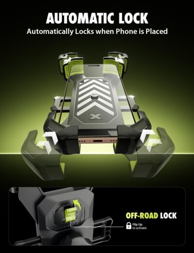 Bracketron X-Lock Heavy-Duty Car Phone Holder Mount for Truck - Phone Holders for Your Car with 4-Point XGrip Security for Windshield & Dash - Compatible with iPhone & Android - Image 6