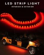 Red Led Strip Lights 24" Connectable 12V Led Light Strip for Cars Golf Cart Boat Marine Motorcycle Interior & Exterior Waterproof Car Light Strip, 4Pack - Image 5