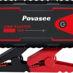 Povasee Jump Starter 5000A Car Jumper Starter, Model A30 12V Jump Box for Car Battery up to 10L Gas or 8L Diesel Engine Battery Jumper Starter Portable with Power Bank/Dual Output/LED Light