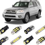 White LED Interior Light Kit for Toyota 4Runner 2003 2004 2005 2006 2007 2008 2009 Super Bright 6000K Interior LED Bulbs Package + License Plate Lights and Install Tool