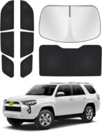 Canvcle Window Shades for 5th Gen Toyota 4Runner 2010-2024 Accessories Windshield Sun Shade Side Rear Window Covers Sunshade Full Set Sun Visor Privacy Protection Camping Keep Vehicle Cool Black 8PCS