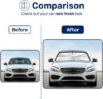 GENANY Silver Umbrella Sunshade for Electric Vehicle (59x37 Inches) with 360° Rotation Bendable Handle, Foldable Car Windshield Sunshade Umbrella, Auto Gift, Spring Car Decor - Image 7