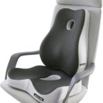 Seat Cushion and Lumbar Support Pillow for Office Chair, High-Elastic Memory Foam Car Chair Cushions, 4.7" Extra Thick Back Support for Long Sitting, Breathable Washable Cover（color blocking）