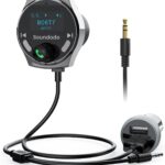 Bluetooth Aux Adapter for Car, Aux Bluetooth Receiver with USB Car Charger, Support Music/Hands-Free Calling/Home Stereo, Enhanced Mic/LED Display