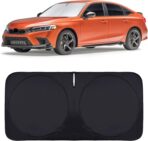INSAUTO for Accord 2026 Windshield Sun Shade Sunshade Protector for Honda Accord 2021 2022 2023 2024 2025 Windshield Cover Sun Visor Foldable Window Heat Shield Reflector Blocks UV Ray Car Accessories