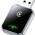 Wireless CarPlay Adapter for iPhone, Convert Wired to Wireless CarPlay Adapter, Mini Size with Extension Cable USB & USB-C/Type-C, Stable Car Control & No Delay