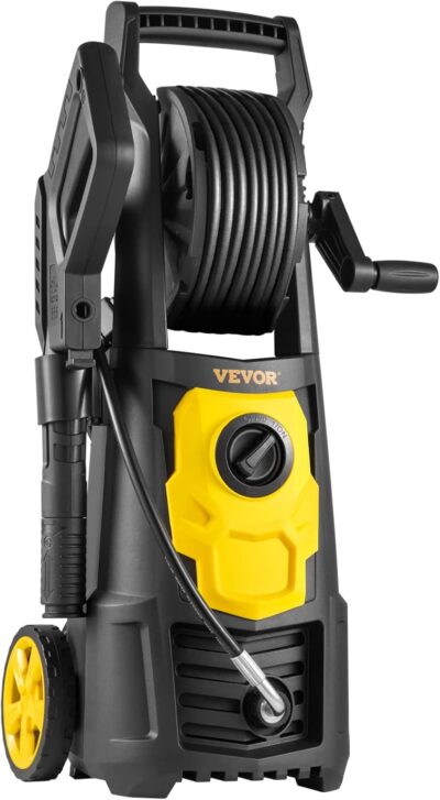 VEVOR Electric Pressure Washer, 2000 PSI, Max 1.65 GPM Power Washer w/ 20 ft Hose & Reel, 4 Quick Connect Nozzles, Foam Cannon, Portable to Clean Patios, Cars, Fences, Driveways, ETL Listed - Image 8