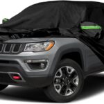 Waterproof Car Covers Replace for 2007-2025 Jeep Compass, 6 Layers All Weather Custom-fit Car Cover with Zipper Door & Windproof Bands for Snow Rain Dust Hail Protection (Compass)