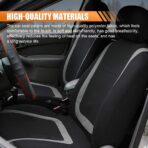 Car Seat Covers, Breathable Comfortable Automotive Seat Protectors, Anti-Slip 2 Front Seats Covers Airbags Compatible, Universal Washable Vehicle Accessories for Car, Truck, SUV (Black/Grey) - Image 3