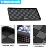 Car Dashboard Non-Slip Mat, PVC Grid Multifunctional Auto Storage Tray, Universal Vehicle Organizer Sticky Gripping Pad for Smartphone, GPS, Keys, Sunglasses, Number Plate (Black Grey) - Image 3