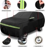 Waterproof Car Covers Replace for 2007-2025 Jeep Compass, 6 Layers All Weather Custom-fit Car Cover with Zipper Door & Windproof Bands for Snow Rain Dust Hail Protection (Compass) - Image 3