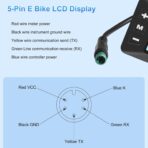 E Bike Display Ebike Screen GD01 Waterproof 5 Pin Electric Bicycle Lcd Display Control Monitor For 24V 36V 48V E-Bike Replacement Part - Image 4