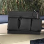Mandark Car Window Armrest Storage Box, Leather Vehicle Side Door Organizer with Multiple Pockets, Comfortable Automotive Arm Elbow Rest Pad Bag Accessories, Universal for Most Cars (Black) - Image 6