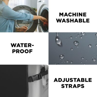 lebogner Back Seat Cover for Kids, 2 Pack X-Large Waterproof Kick Mats Backseat Protector, Durable Car Seat Back Protectors for Vehicles to Protect from Dirt, Mud & Scratches, Fits Most SUVs and Vans - Image 7