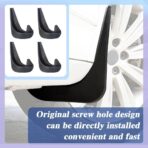 4PCS Car Mud Flaps, Black Mud Flaps Splash Guards, Front & Rear Side Mud Guard, No Drilling Mudguards Fenders Car Exterior Accessories Universal for Most Cars, Truck Vehicle - Image 5