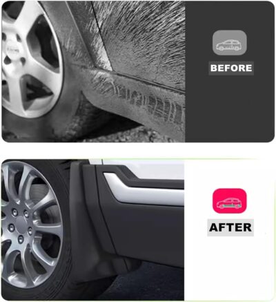 Tecoom Mud Flaps for Chevy Colorado/GMC Canyon Without Flares 2015-2022 Mud Guards Splash Guards Front and Rear Black Set of 4 - Image 4