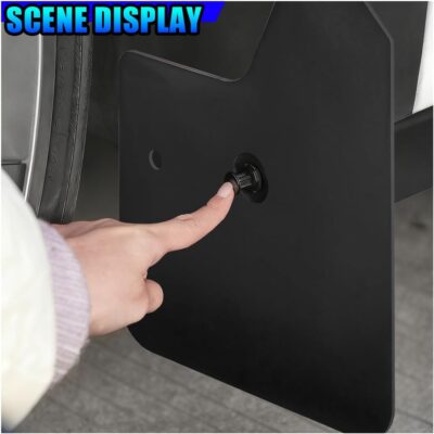 Craedli 4PCS Universal Car Mud Flaps Set, Flexible Bendable Mudguard Automotive Front & Rear Splash Guards with Screws, Vehicle Exterior Protection Accessories for SUV, Truck, Pickup, Off-Road (Black) - Image 3