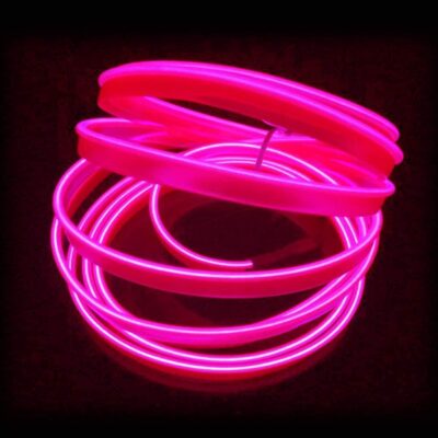 MaxLax Pink EL Wire Car Interior LED Kit - 16.4ft Flexible neon-Style Wire with 12V Fused Power Supply. Features 6mm Reinforced Edge for Easy auto Installation - Image 2
