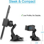 APPS2Car Suction Cup Phone Holder for Car with Adjustable Arm, Low Profile Dashboard Phone Mount Compact Windshield Window Dash Mobile Stand Compatible w/All iPhone and Android Cell Phones - Image 8