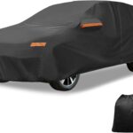 X AUTOHAUX Car Cover Outdoor Waterproof Sun Rain Snow Hail Protection with Left Side Door Zipper 210D-PU for Ford Escape