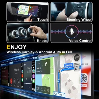 2 in 1 Wireless CarPlay Adapter, Android Auto Plug&Play CarPlay Dongle Converts Wired to Wireless with USB&USB-C/Type-C, Fast Auto-Connect, Stable Control & No Delay, for iOS 10+/Android 11+ - Image 3