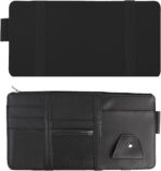 2 Packs Car Sun Visor Multi-Pocket Organizer for SUV & Truck, Auto Visor Storage Pouch with Big Zipper Pocket, Card Sleeve, Driving License, Insurance, Sunglasses, Pen, Key, Lipstick - Image 8