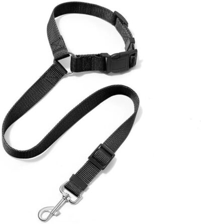 Pet Car Seat Belt for Backseat, Retractable Dog Safety Leash with Tether - Adjustable Polyester Vehicle Harness for Small Medium Dogs & Cats, Car Travel Accessories - Image 4