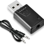 USB Bluetooth 5.4 Adapter for Car, Bluetooth Music Receiver Plug & Play, 3.5mm AUX Jack Car Kit Built-in Microphone for Hands-Free Calling Compatible with Speakers/Home Stereo,USB-Powered