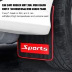 HZEL 4PCS Car Mud Flaps, Soft Flexible Sports Vehicle Splash Guard Mudflap with Hardwares, Bendable Automotive Exterior Mud Guard Dirty Fenders Replacement, Universal for Most Vehicles (7.87 x 9.06'') - Image 4