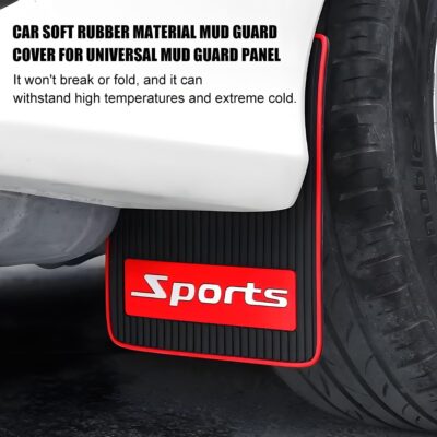 HZEL 4PCS Car Mud Flaps, Soft Flexible Sports Vehicle Splash Guard Mudflap with Hardwares, Bendable Automotive Exterior Mud Guard Dirty Fenders Replacement, Universal for Most Vehicles (7.87 x 9.06'') - Image 4